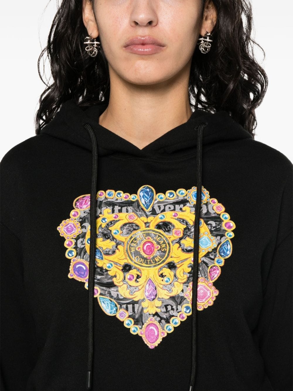 logo-print cropped hoodie - 5