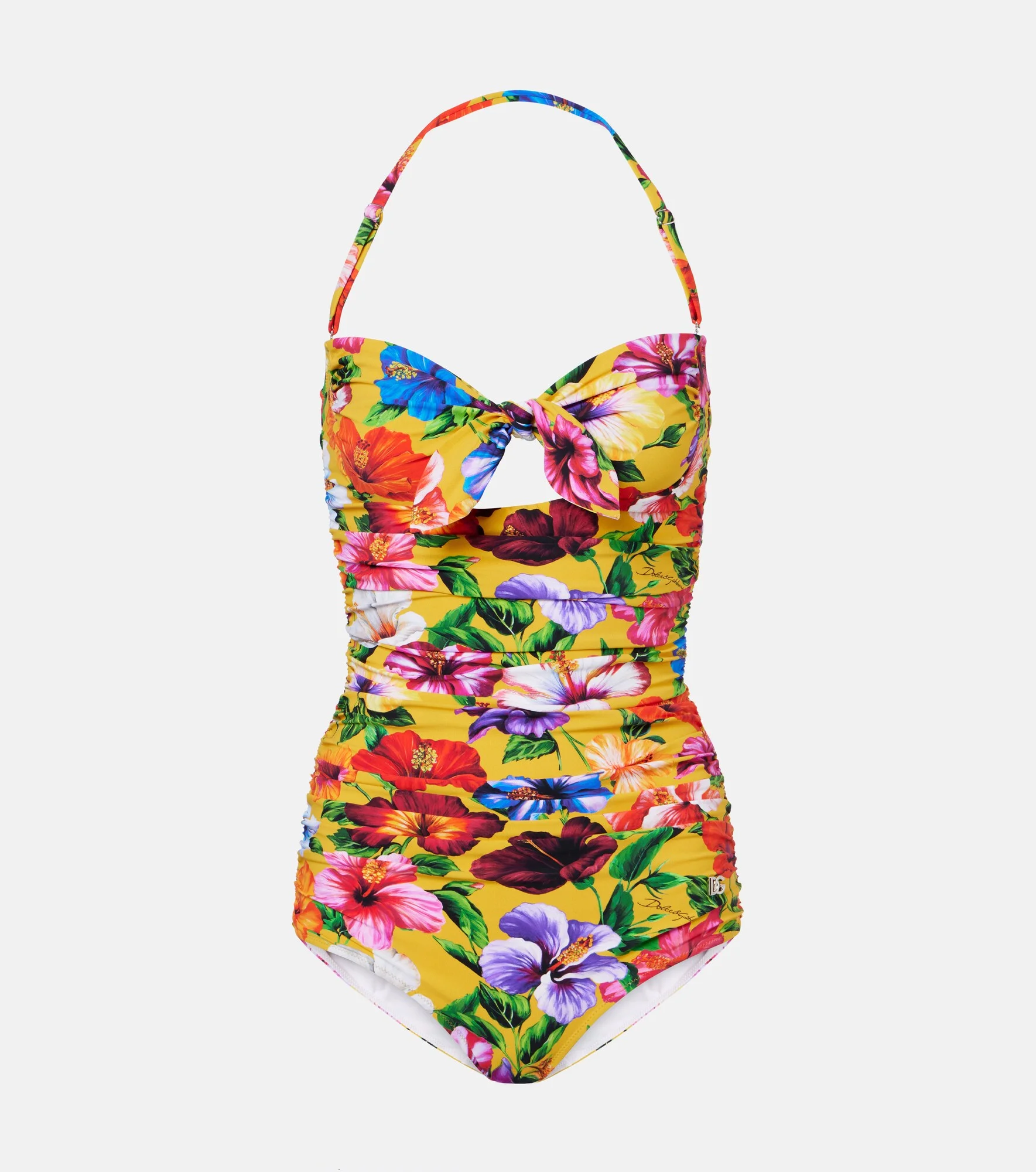 Floral cutout swimsuit - 1
