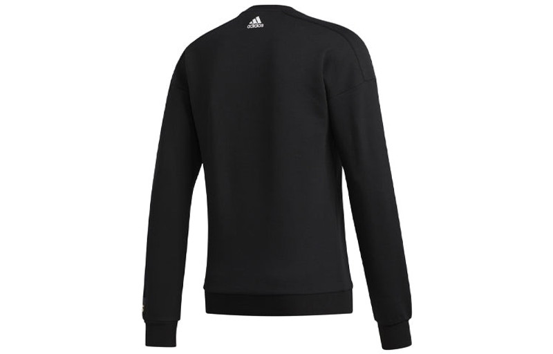 adidas adidas Logo Printing Sports Pullover Black FU6222 outlook