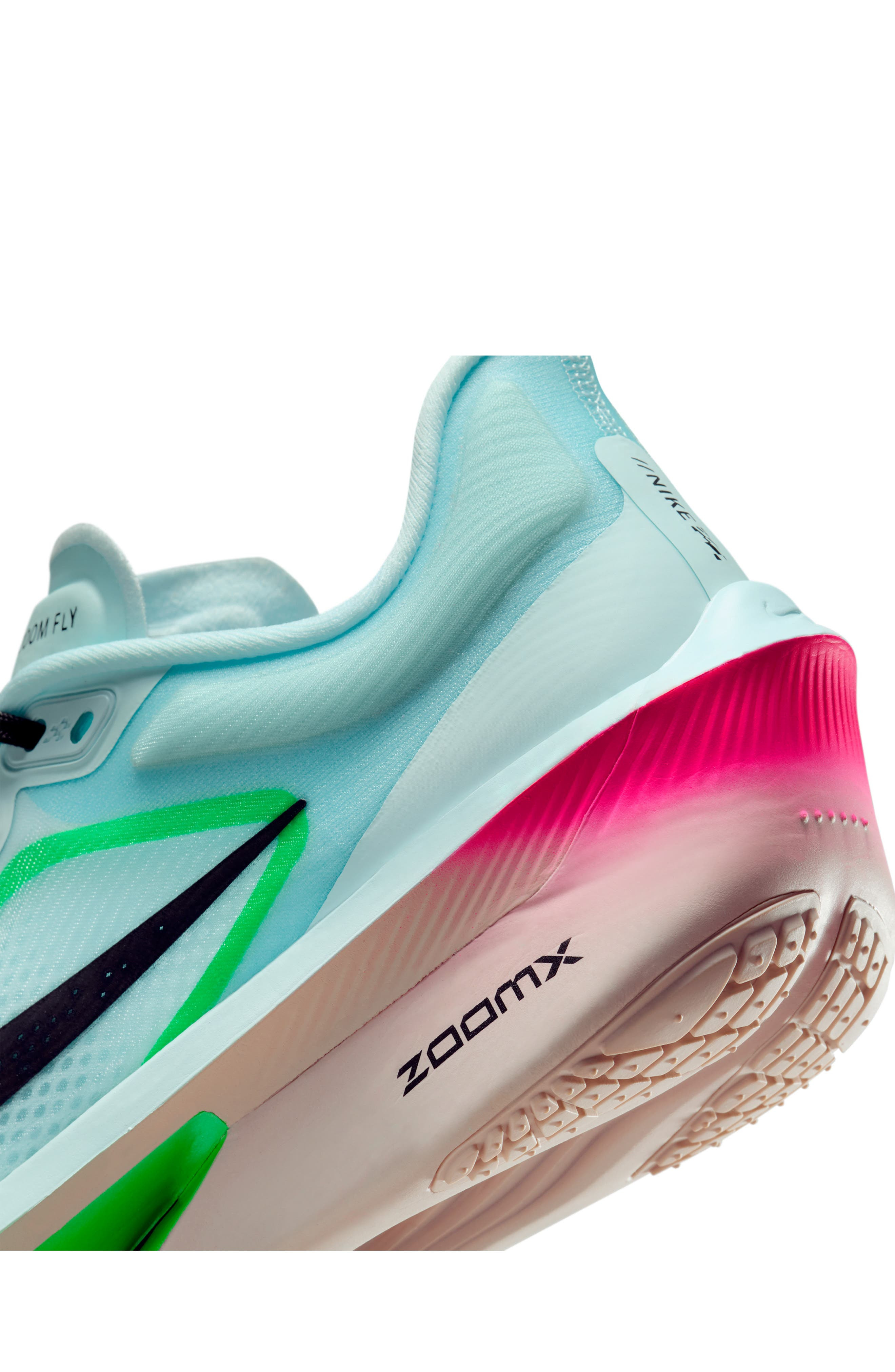 Nike Zoom Fly 6 Running Shoe in Glacier/Pink/Green/Black at Nordstrom - 7