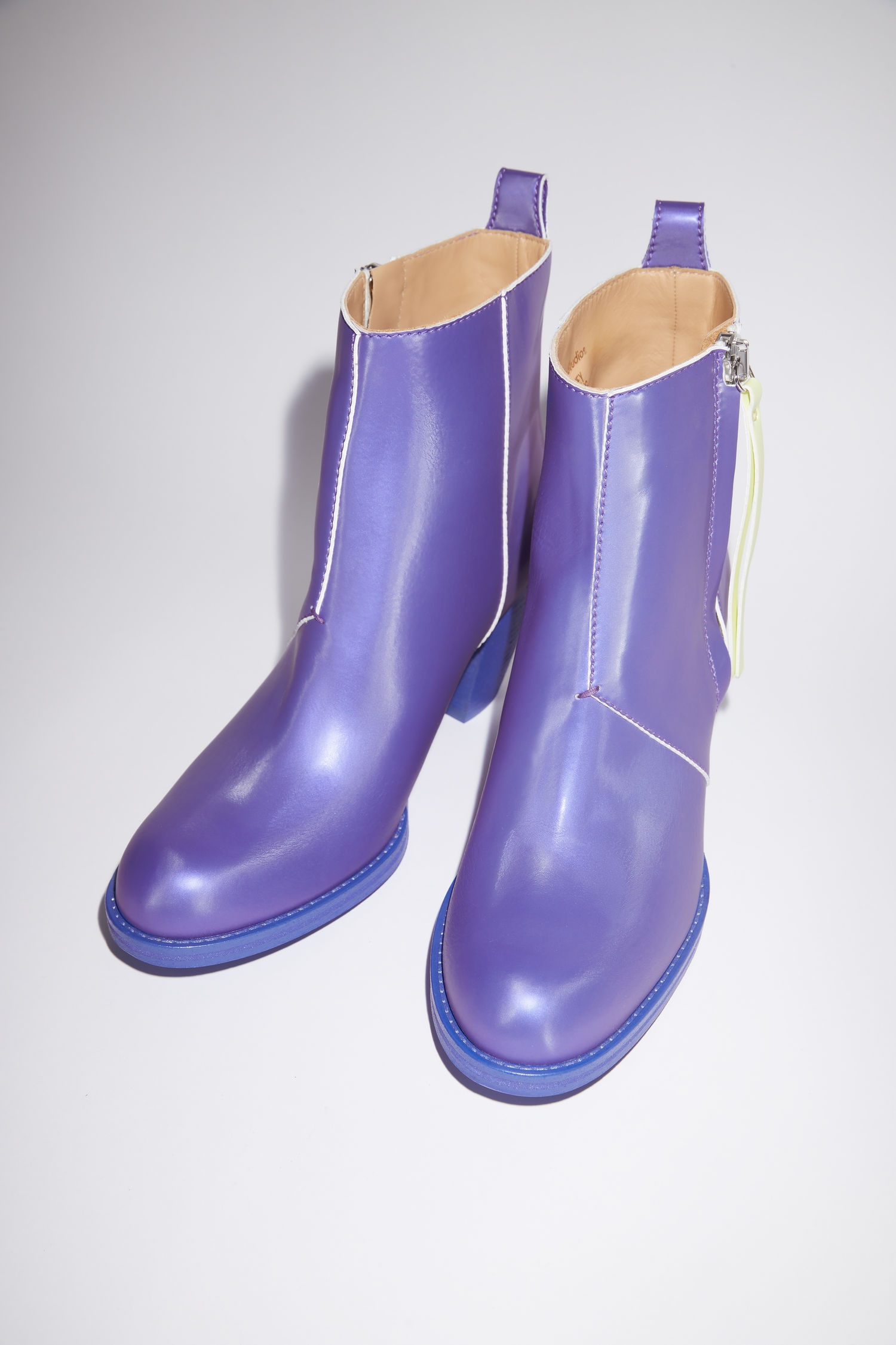 Faux leather boots - Bright blue - 2