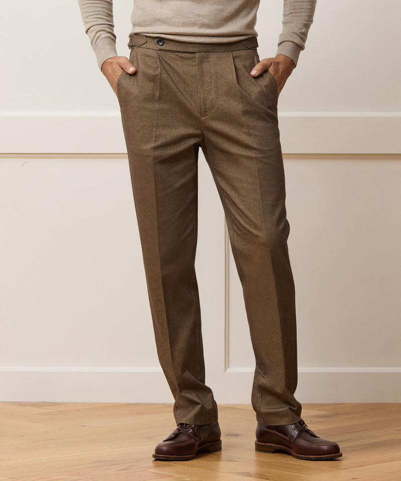 TODD SNYDER Italian Heathered Cotton Side Tab Trouser outlook