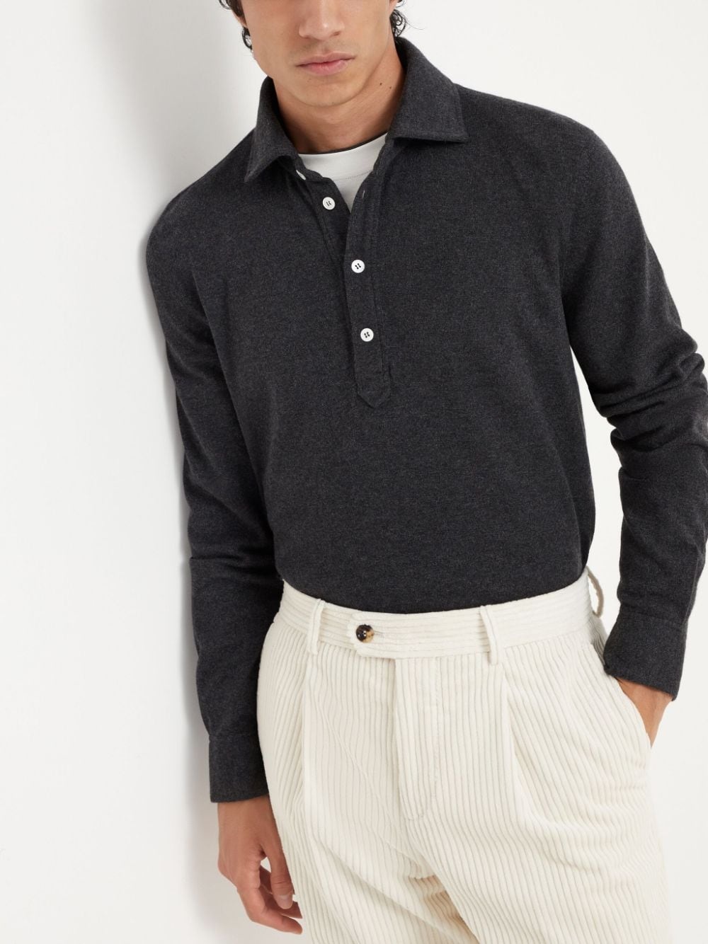 cashmere polo shirt - 6