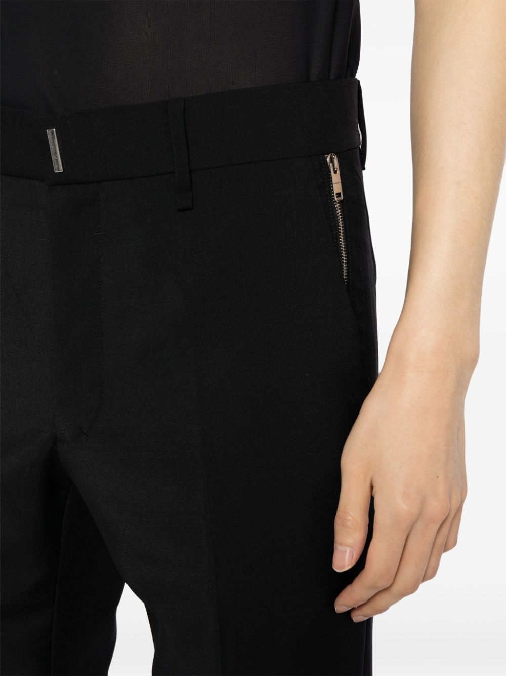 pleat-detail straight-leg trousers - 5