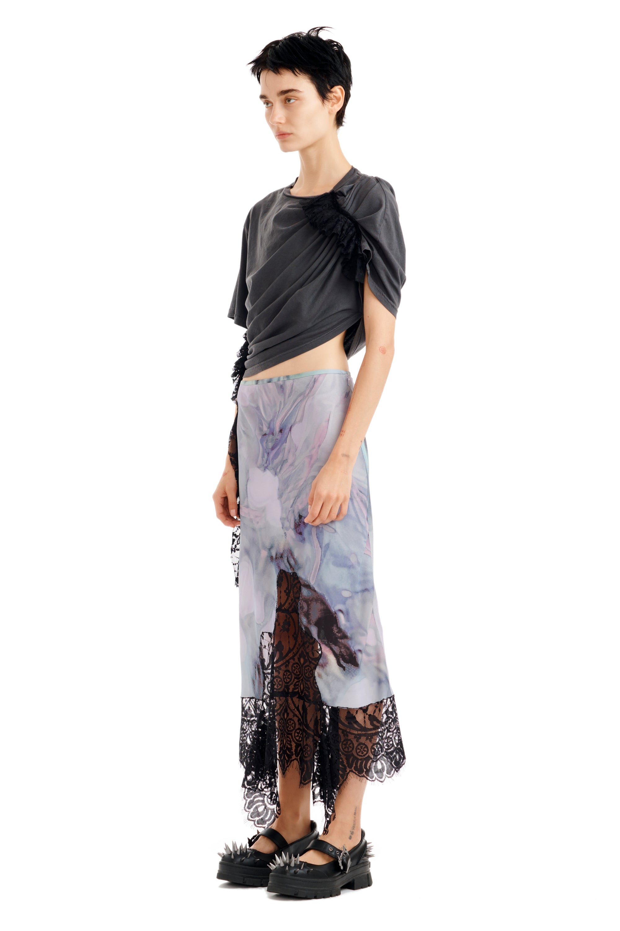 OIL MOLD HISS SKIRT - 3