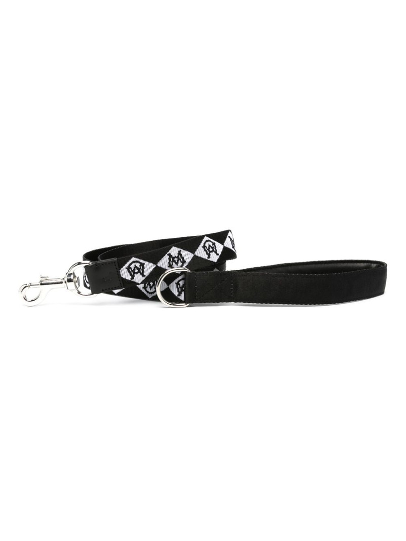 monogram-pattern two-tone dog leash 1