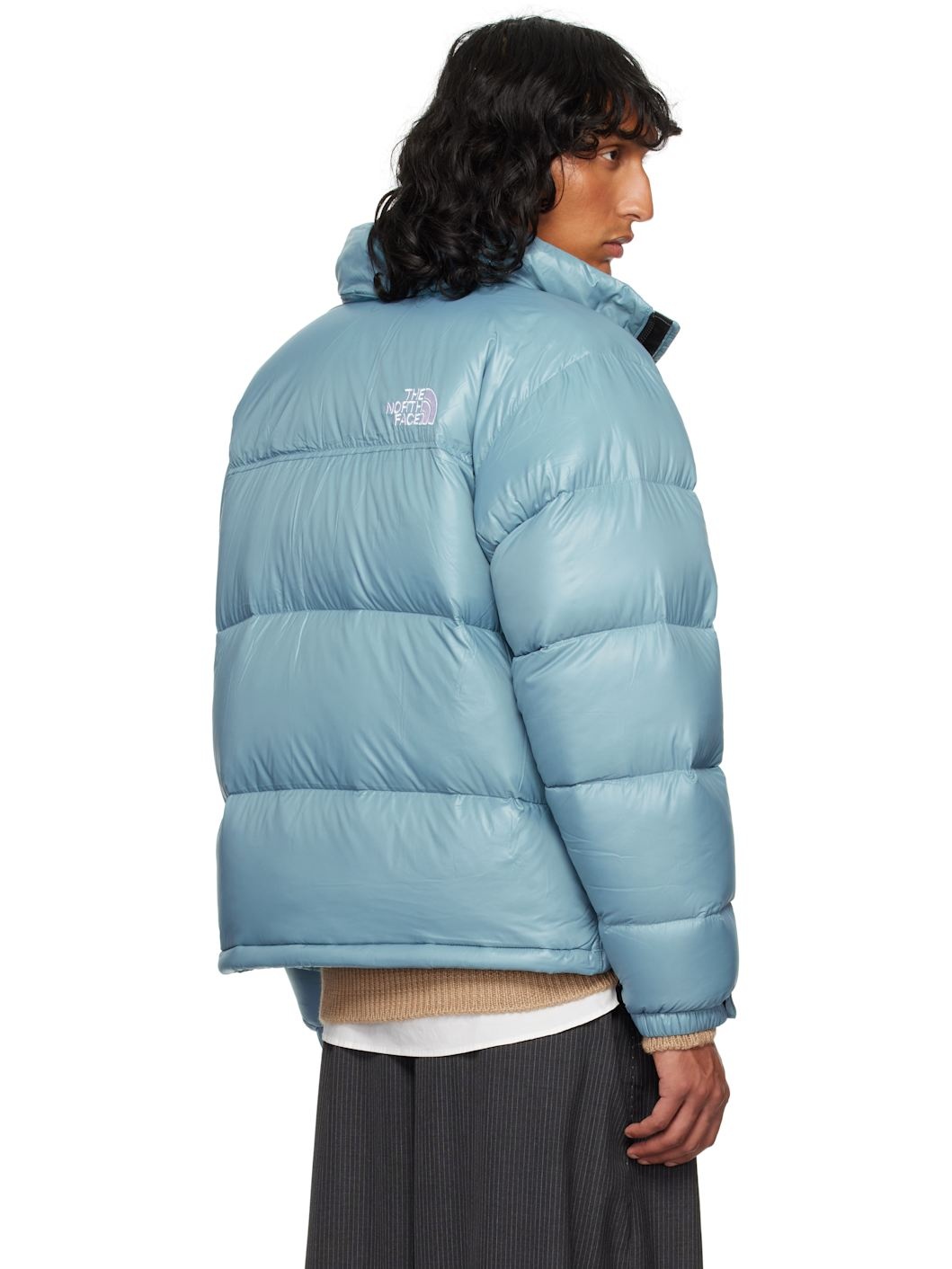 SSENSE Exclusive Blue 1996 Retro Nuptse Down Jacket - 3