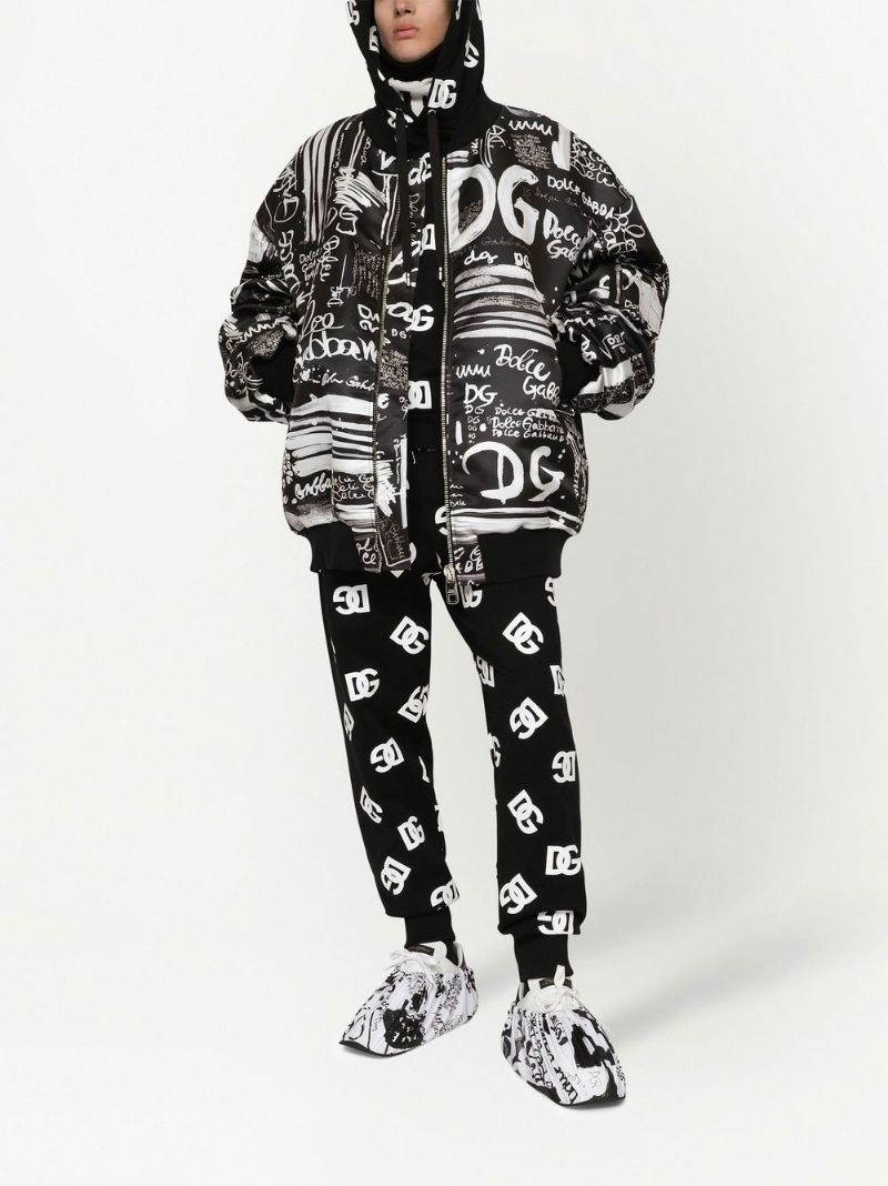 all-over logo-print cotton hoodie - 2