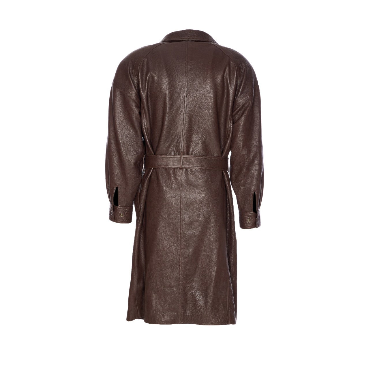 Saint Laurent Men Lamb Leather Balloon Long Coat - 2