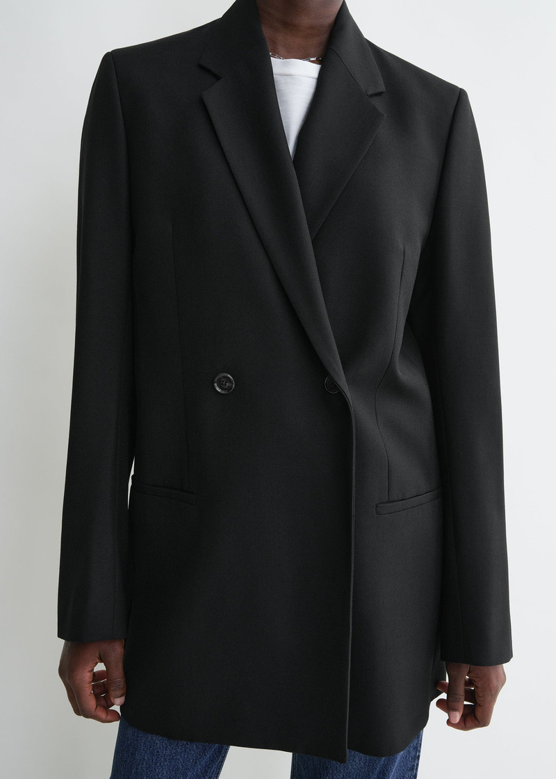 Double-breasted blazer black 5