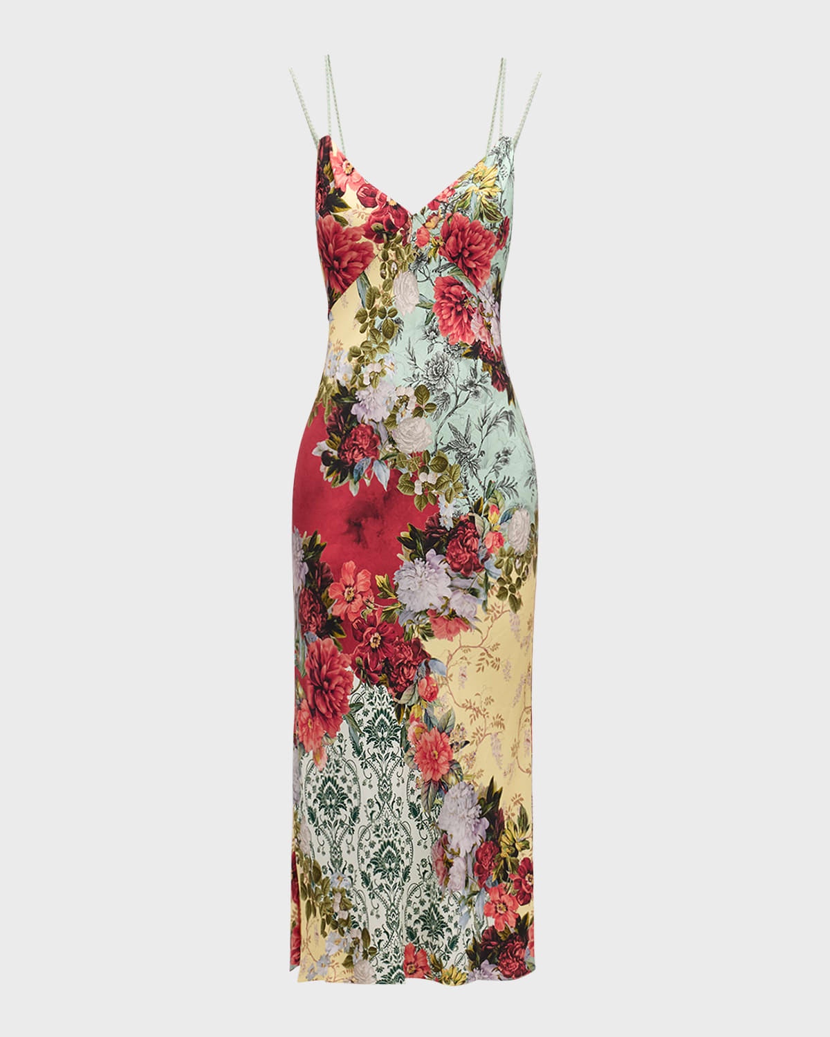 Kiro Floral V-Neck Slip Dress - 1