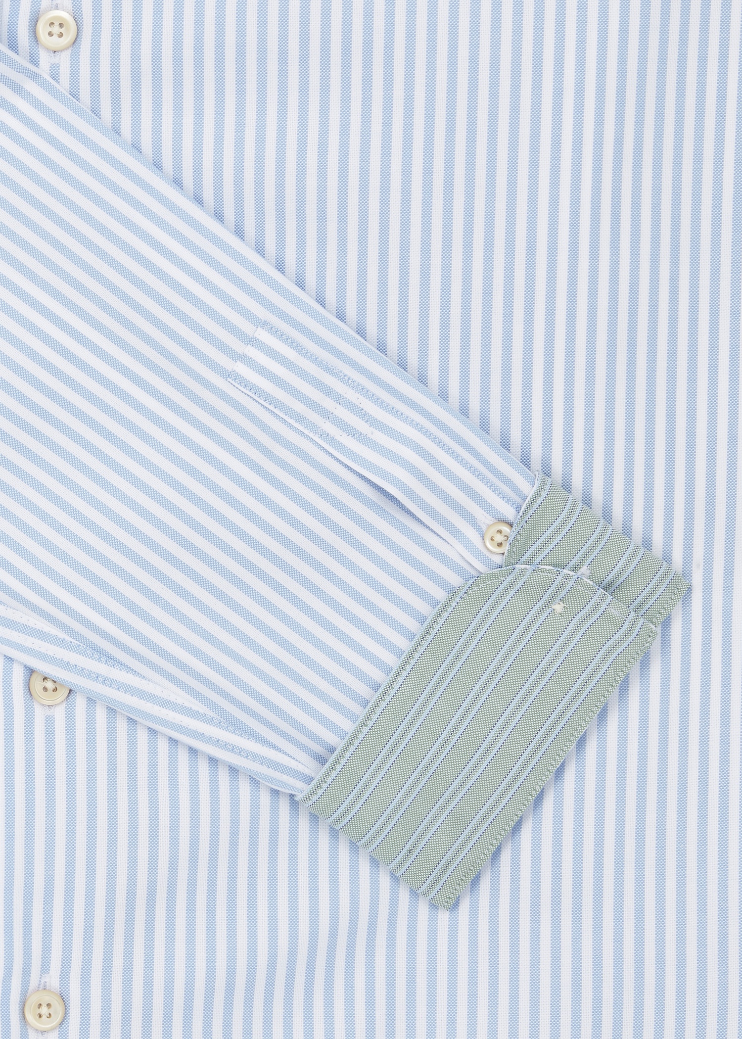 Tailored-Fit Light Blue Tonal Pinstripe Shirt - 2