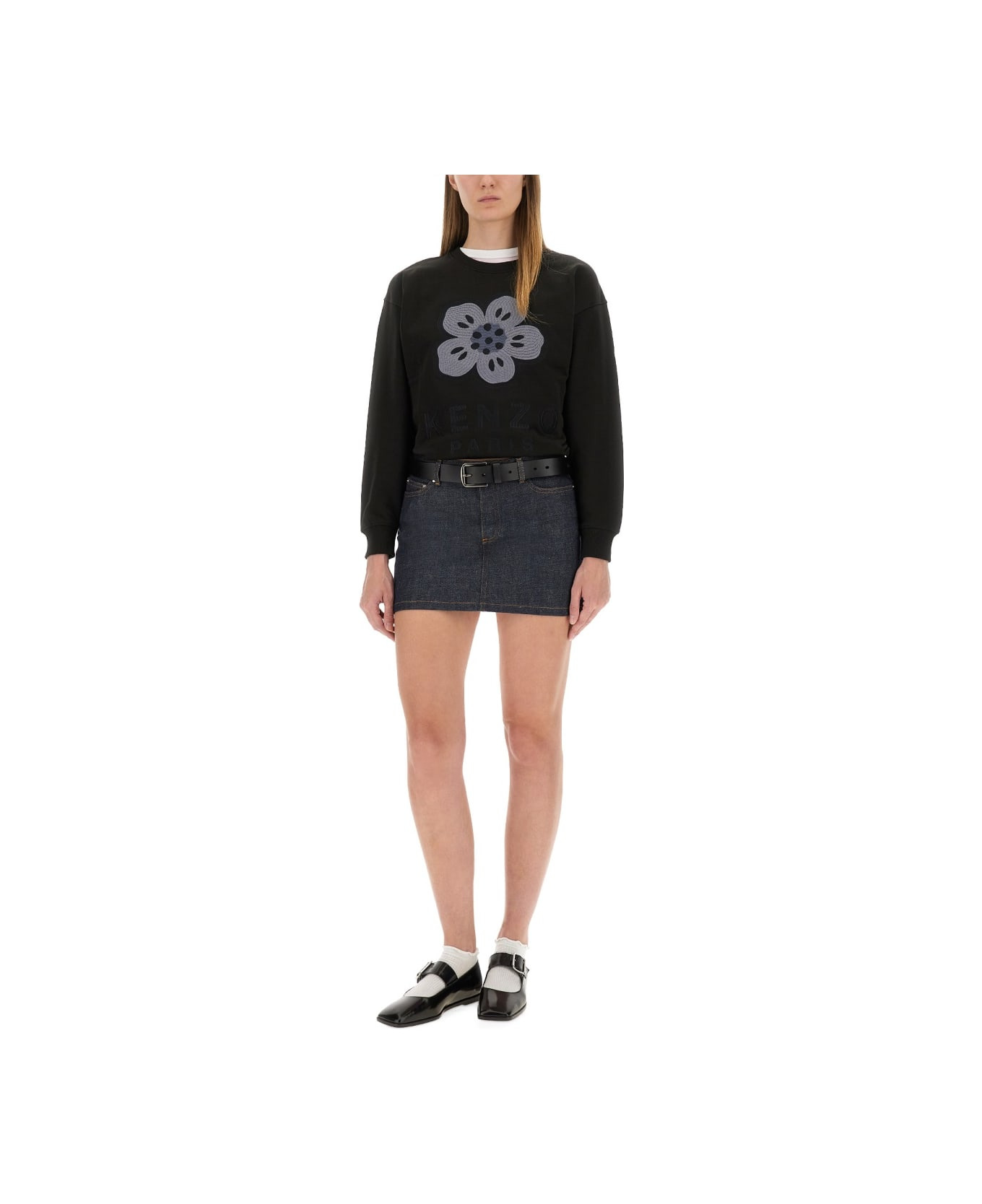 Sweatshirt With 'boke Flower' Embroidery - 2