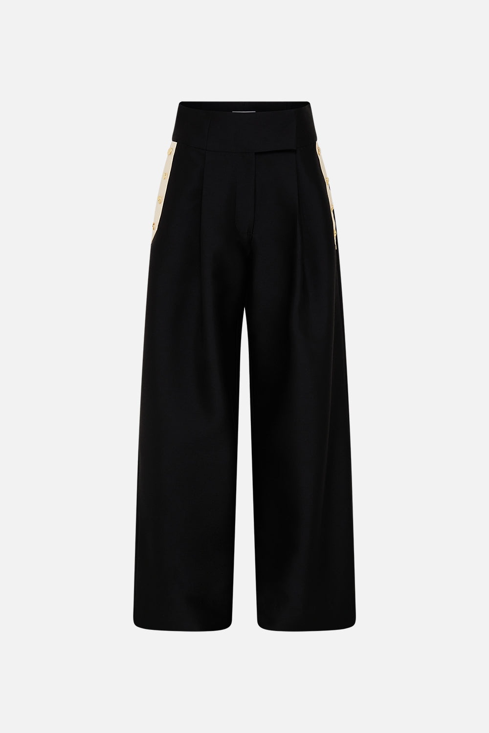 WIDE LEG PANT WITH BUTTONS - 1