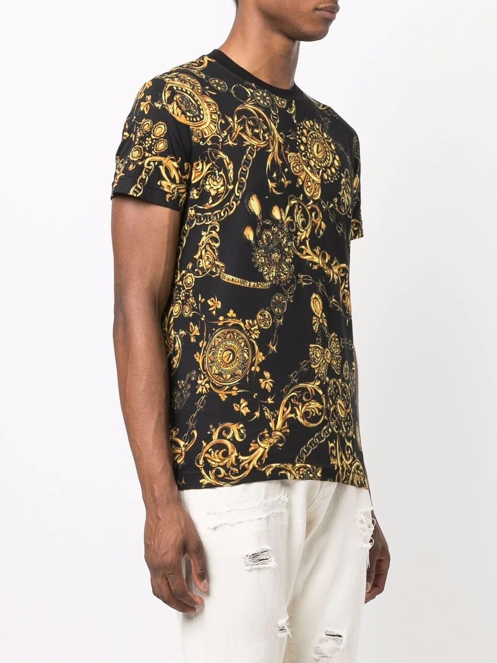 baroque-print polo shirt - 3