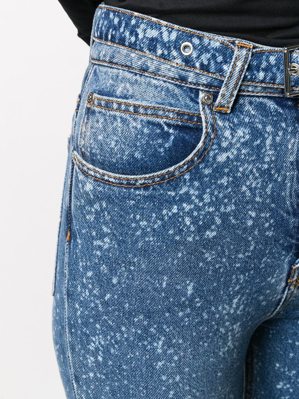 paint-splattered slim-fit jeans - 5