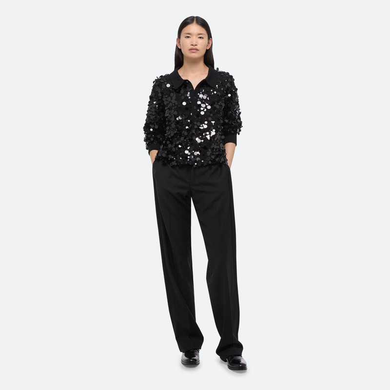 Helmut Lang PAILLETTE POLO SWEATER outlook