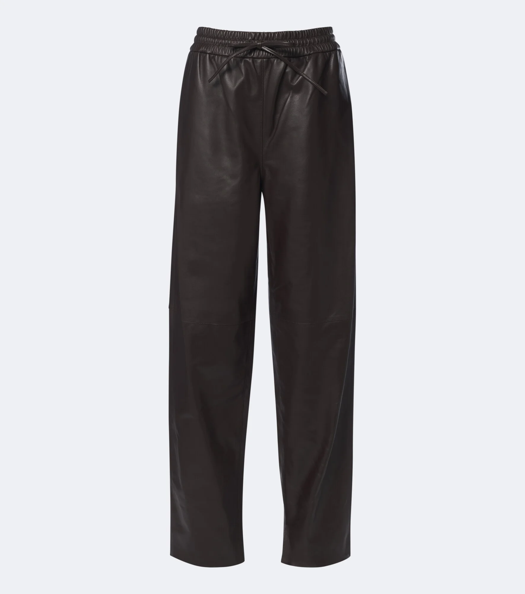 Nat leather barrel-leg pants - 1