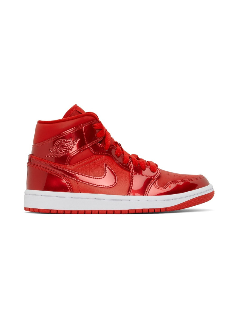 Red Air Jordan 1 Mid Sneakers - 1