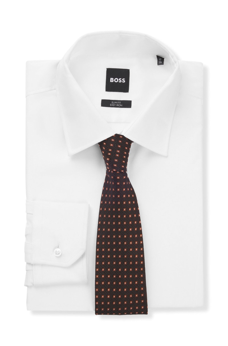 PATTERNED TIE IN PURE SILK JACQUARD 3