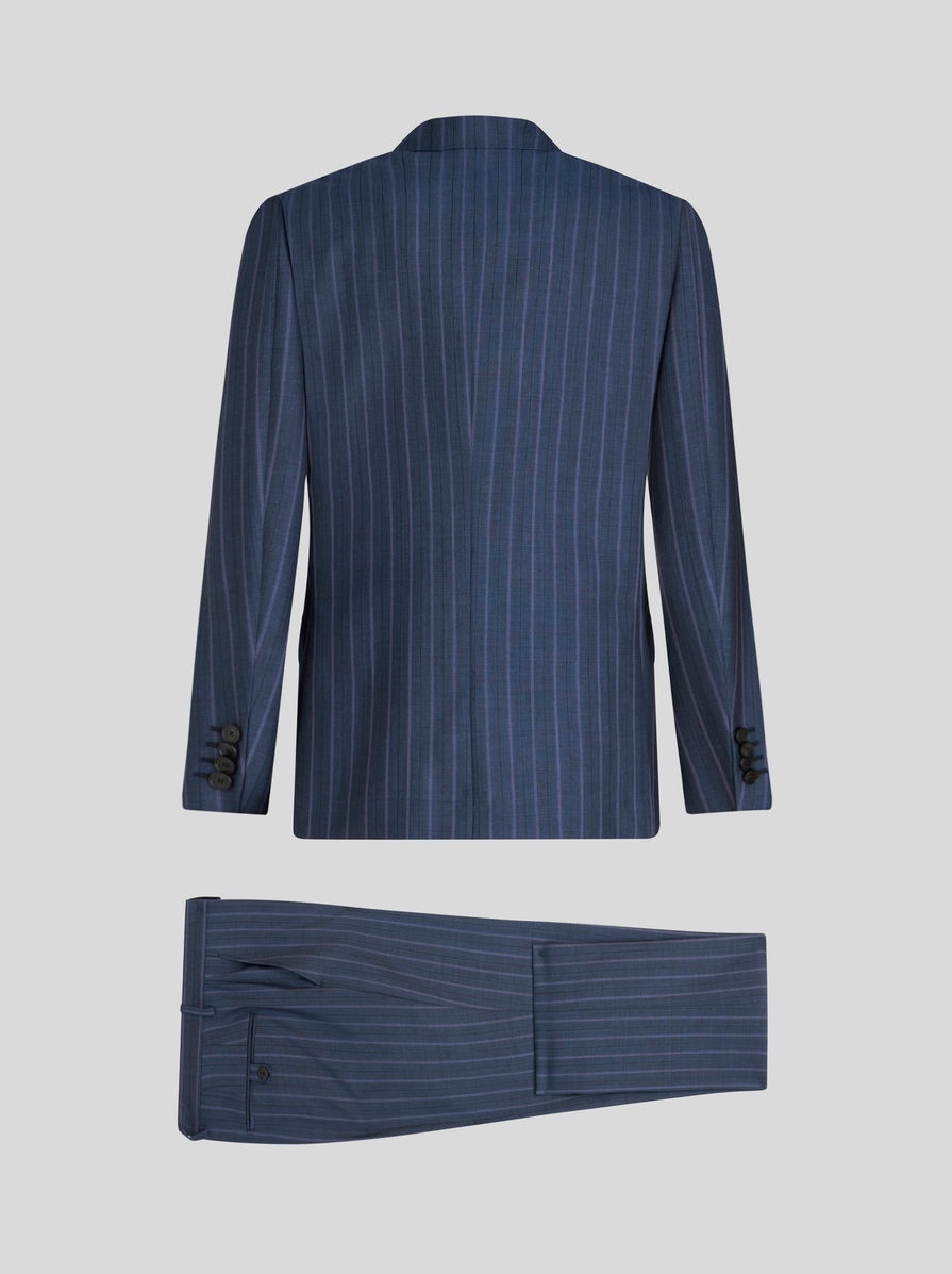 STRIPED WOOL JACQUARD SUIT - 6