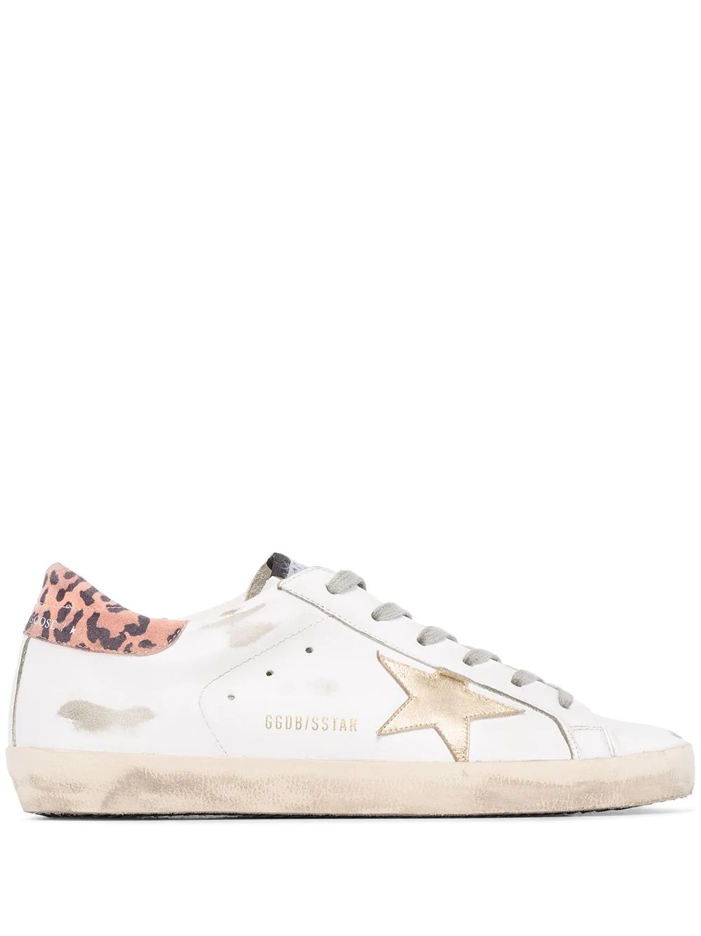 superstar leopard panel sneakers - 1