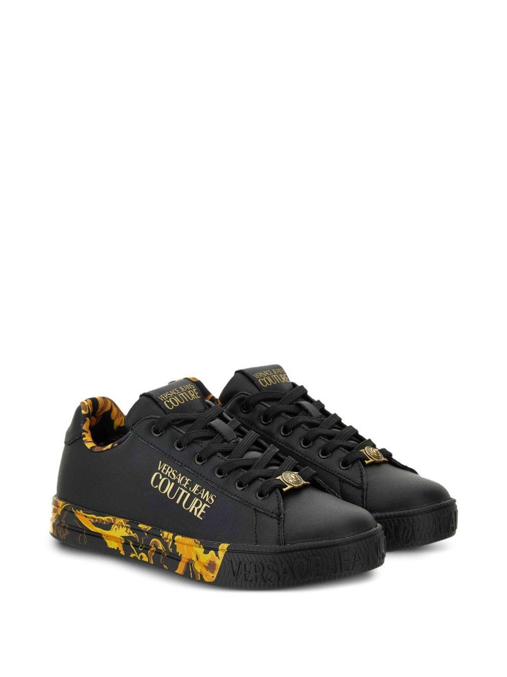 baroque-print low-top trainers - 2
