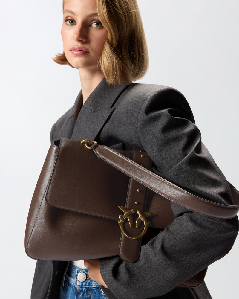 LEATHER MAXI LOVE BAG SLOUCHY SHOULDER BAG 6