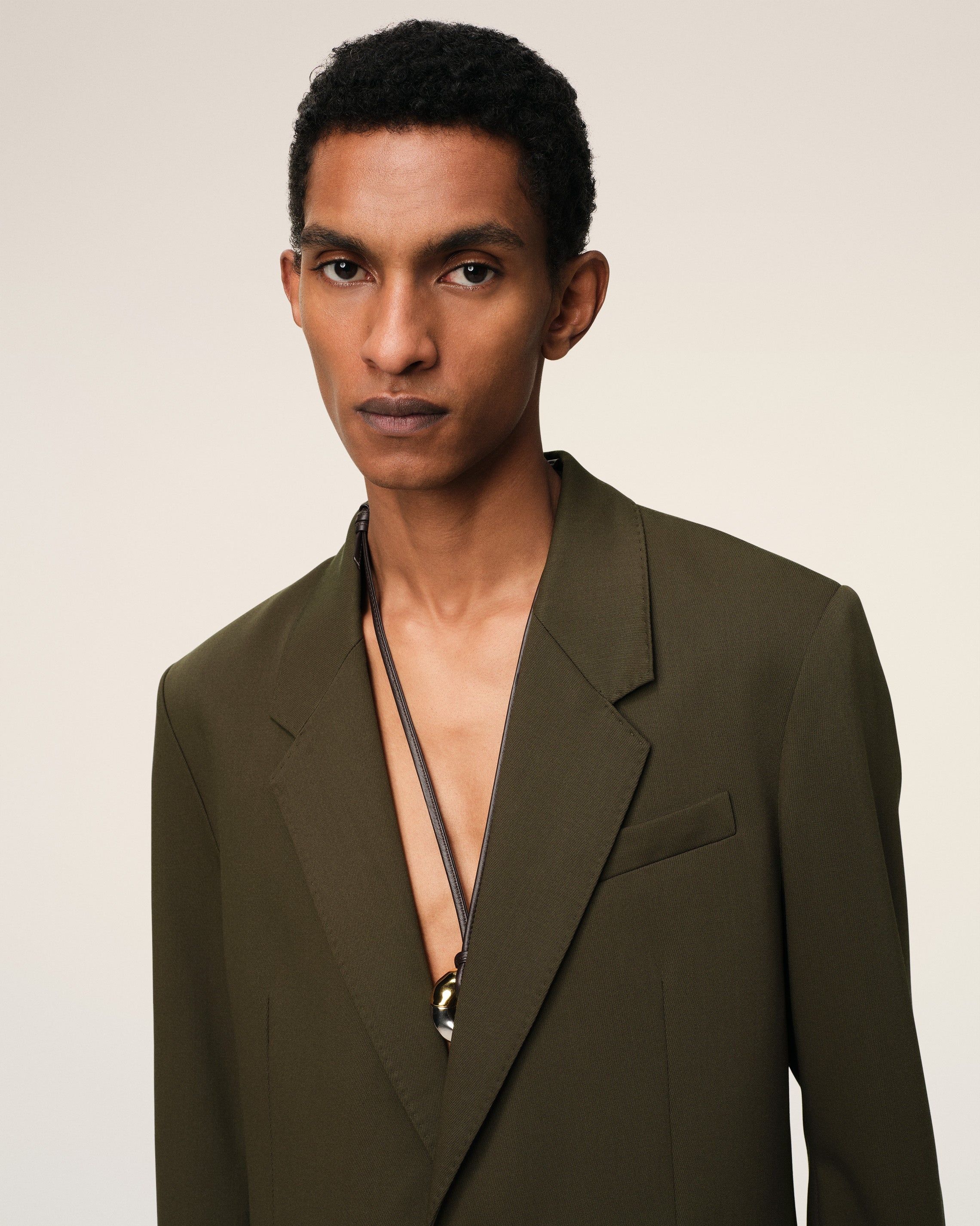 GREEN WOOL SEMI-LINED JACKET - 4