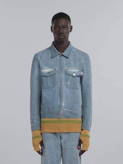 Marni GREY COTTON DRILL JACKET outlook