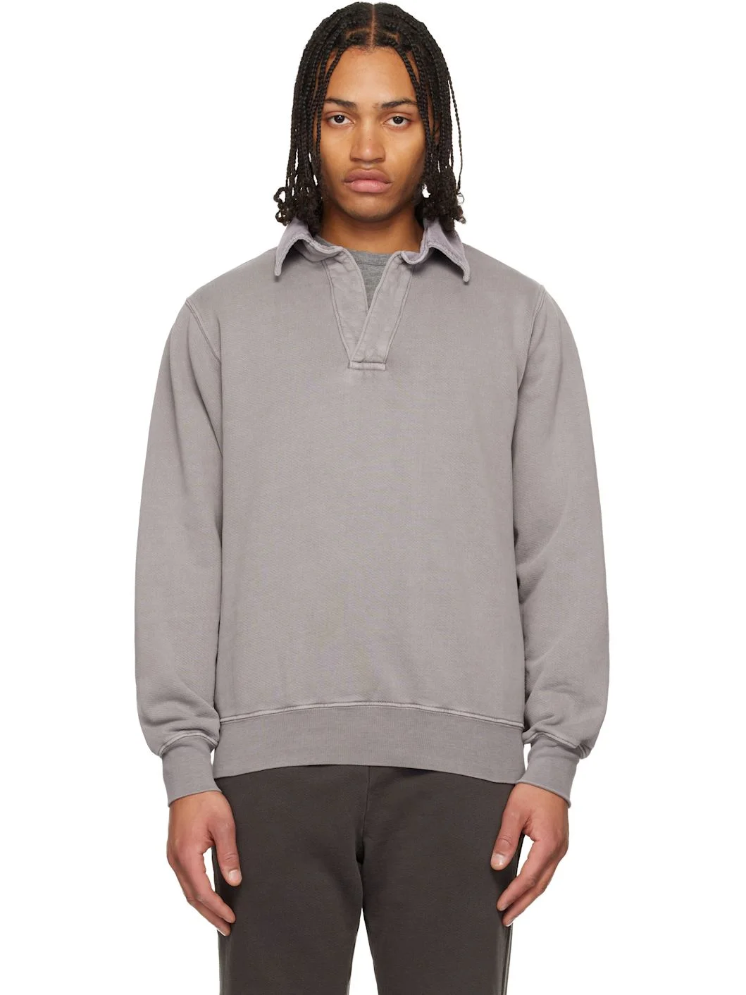 Gray Moto Back Polo - 1