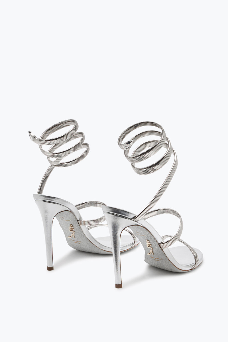 RENE CAOVILLA Juniper Metal Silver Sandal 105 outlook