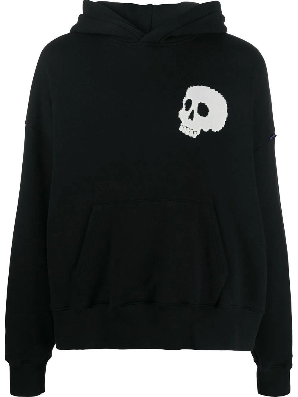 skull-motif hooded sweatshirt - 1