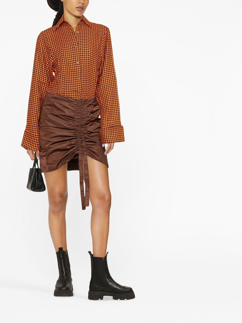GANNI gathered mini skirt outlook