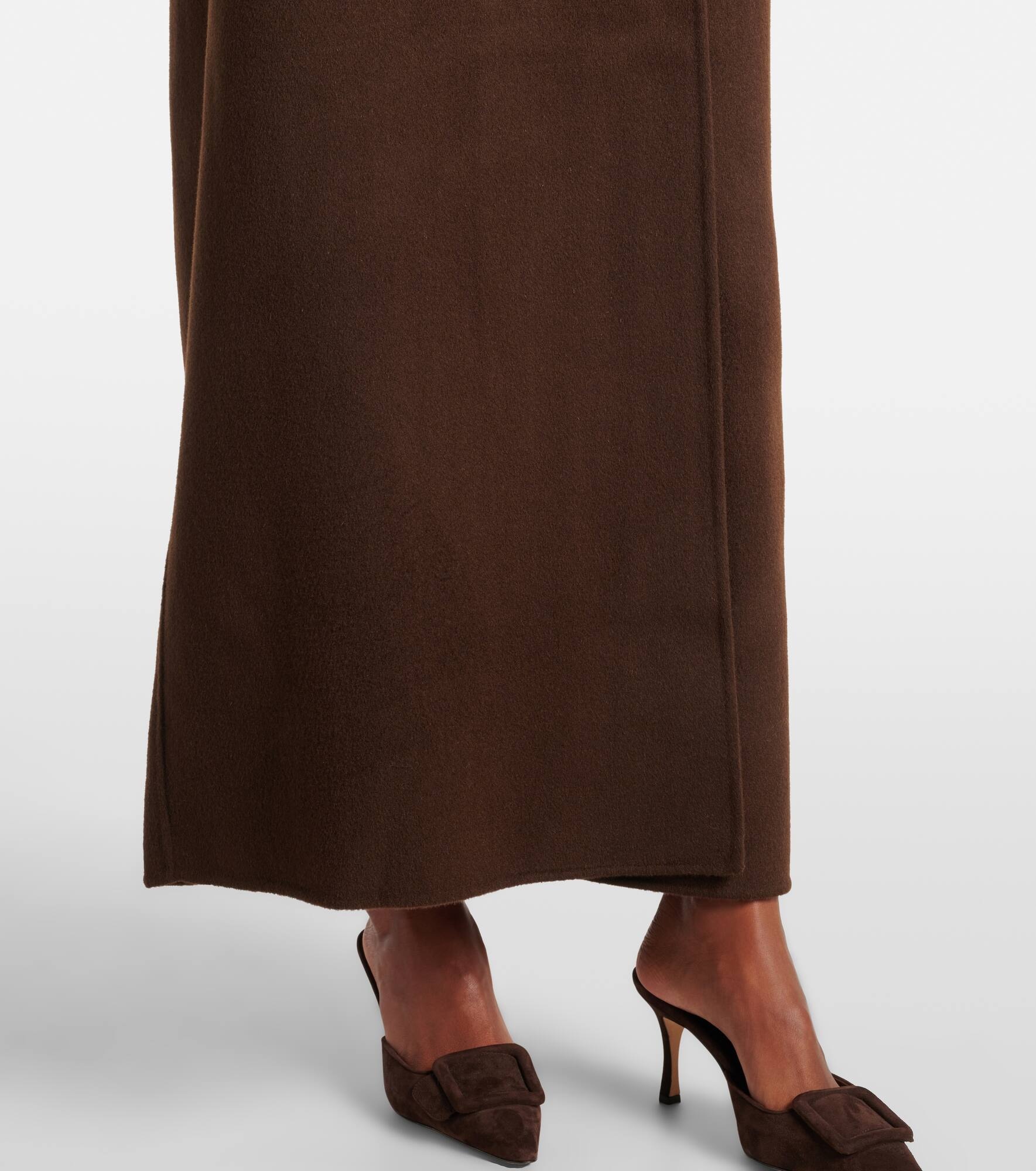 Gaia double-breasted wool-blend coat - 5
