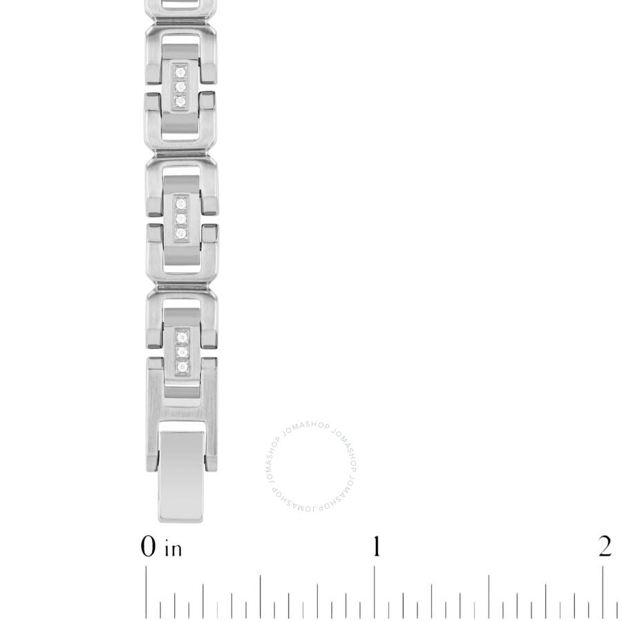 Robert Alton - Robert Alton 1/4CTW Diamond Stainless Steel Bracelet - 4