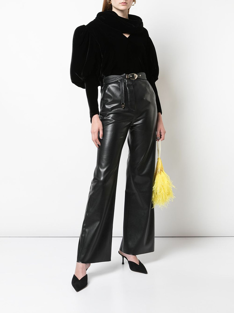 KHAITE Jones silk velvet top outlook