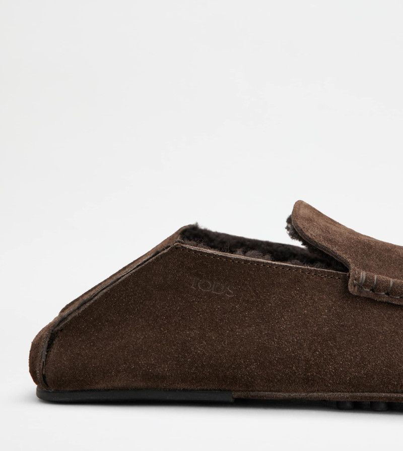 SLIPPER LOAFERS IN SUEDE - BROWN 5