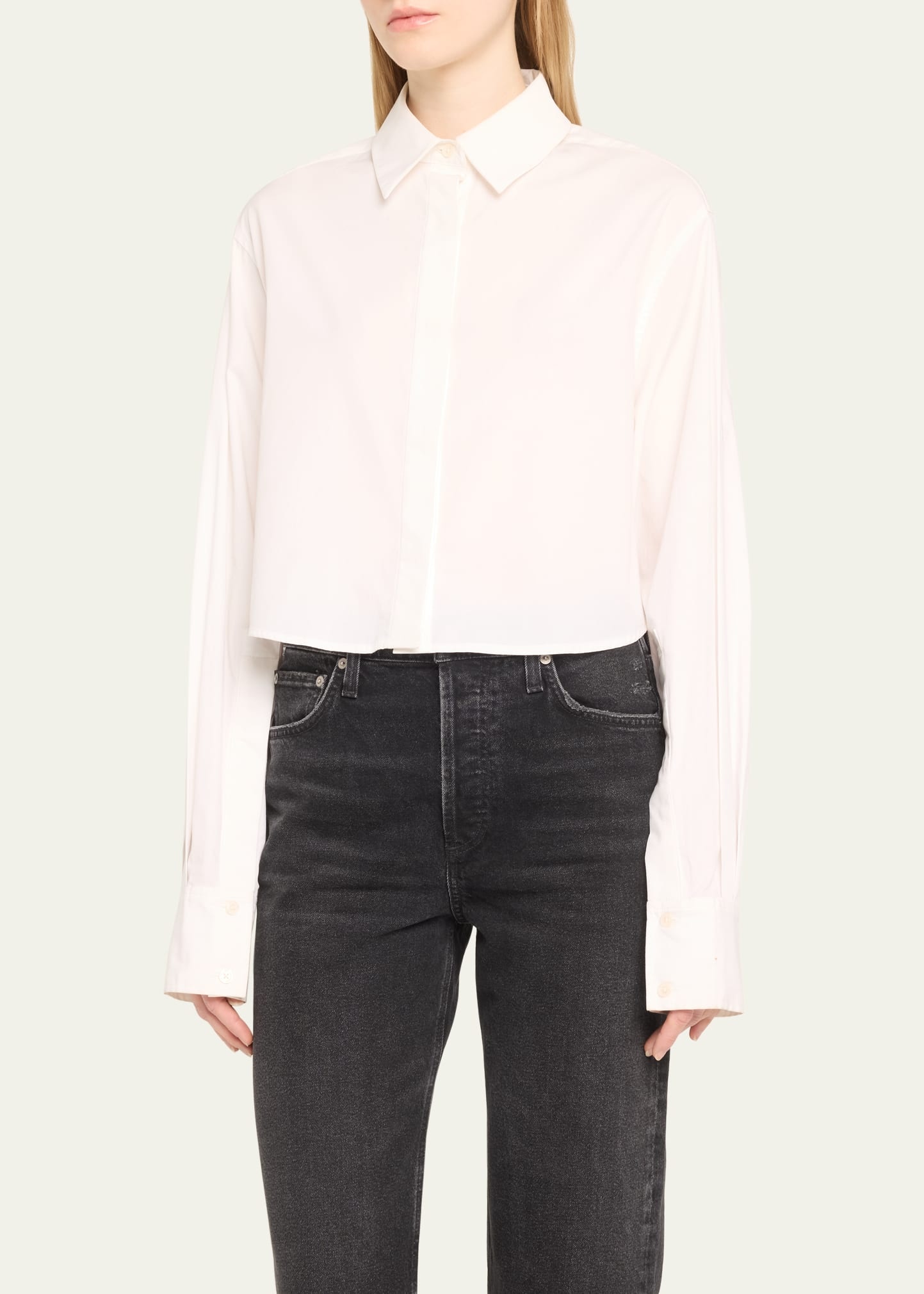 Renata Cropped Button-Front Shirt - 4