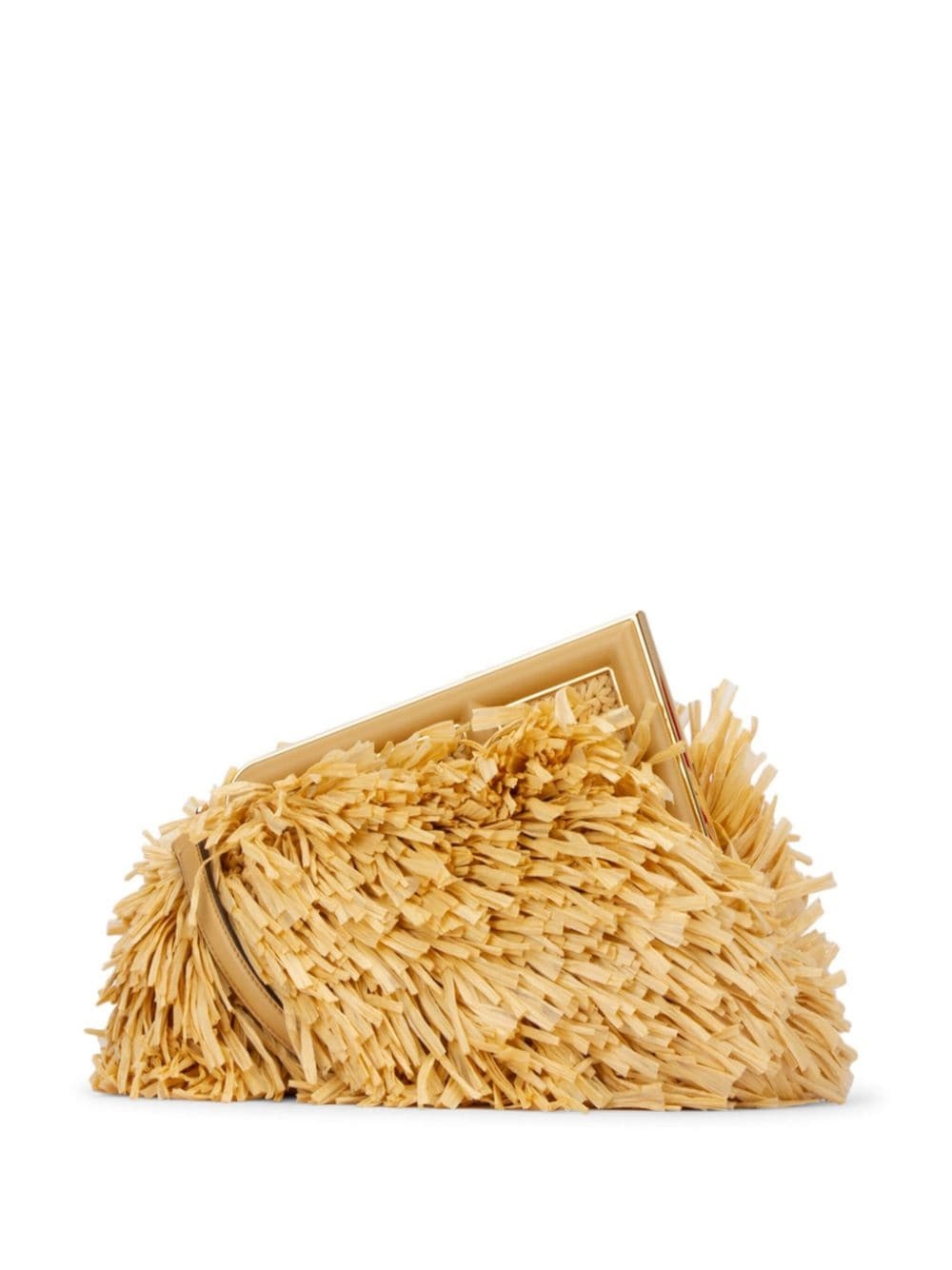 Fendi First raffia shoulder bag - 3