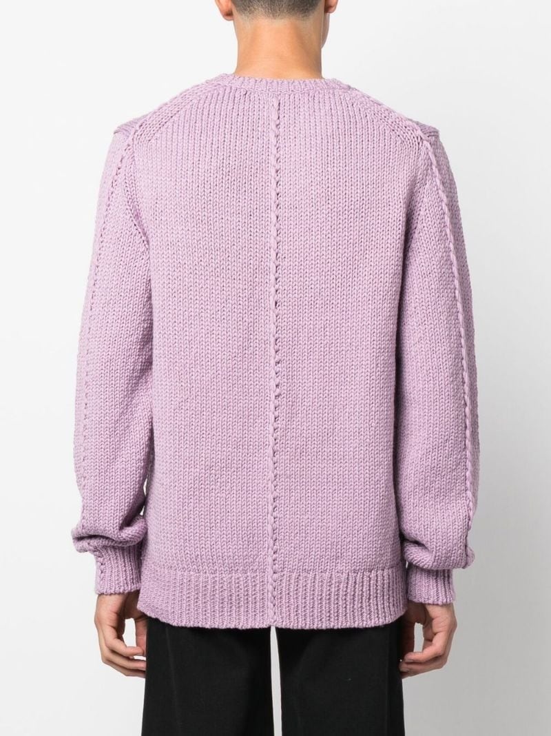 seamed knitted jumper - 4