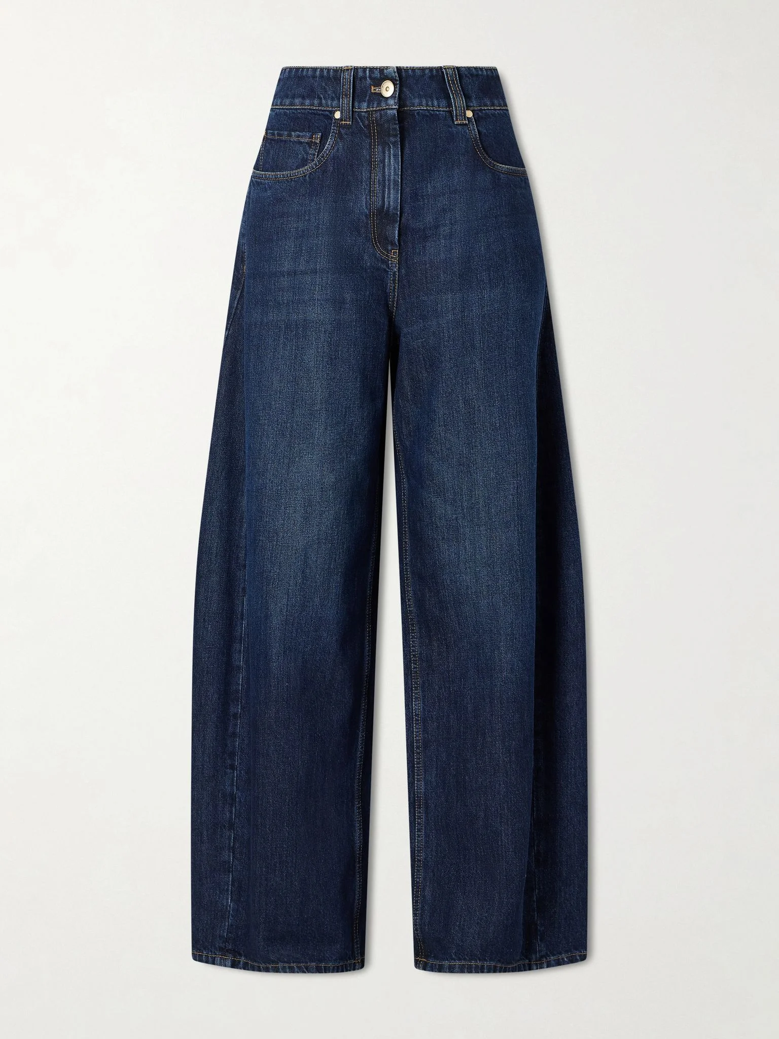 Mid-rise wide-leg jeans Dark denim - 1