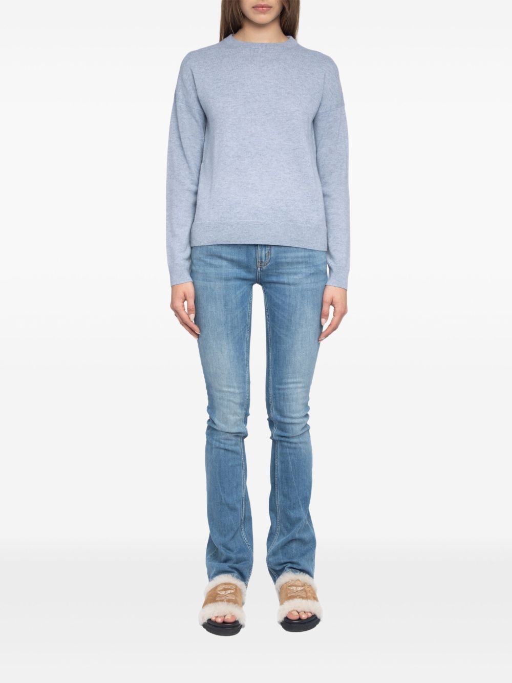 heart-patch cashmere sweater - 2