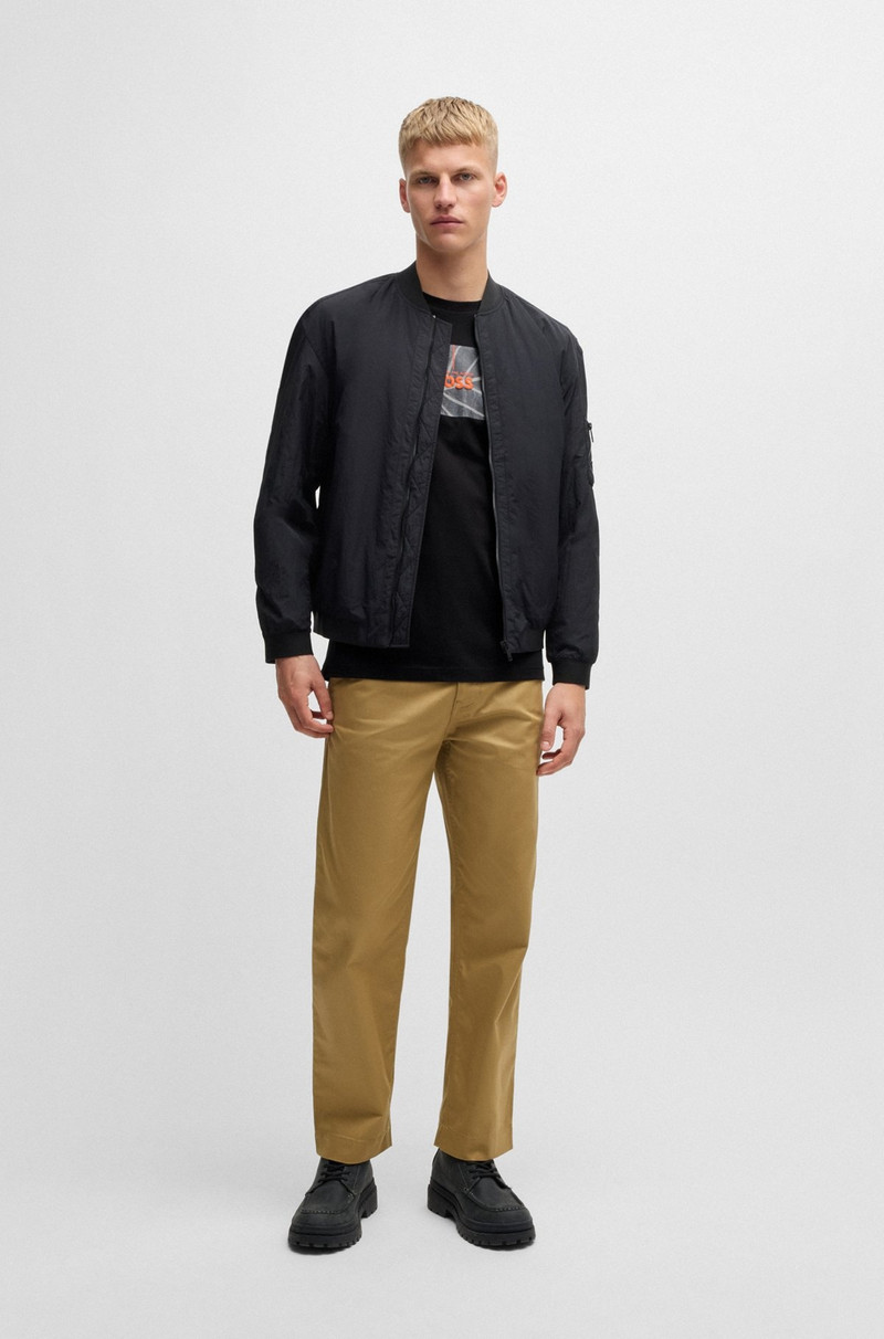 BOSS CREW-NECK T-SHIRT IN COTTON WITH SEASONAL ARTWORK outlook