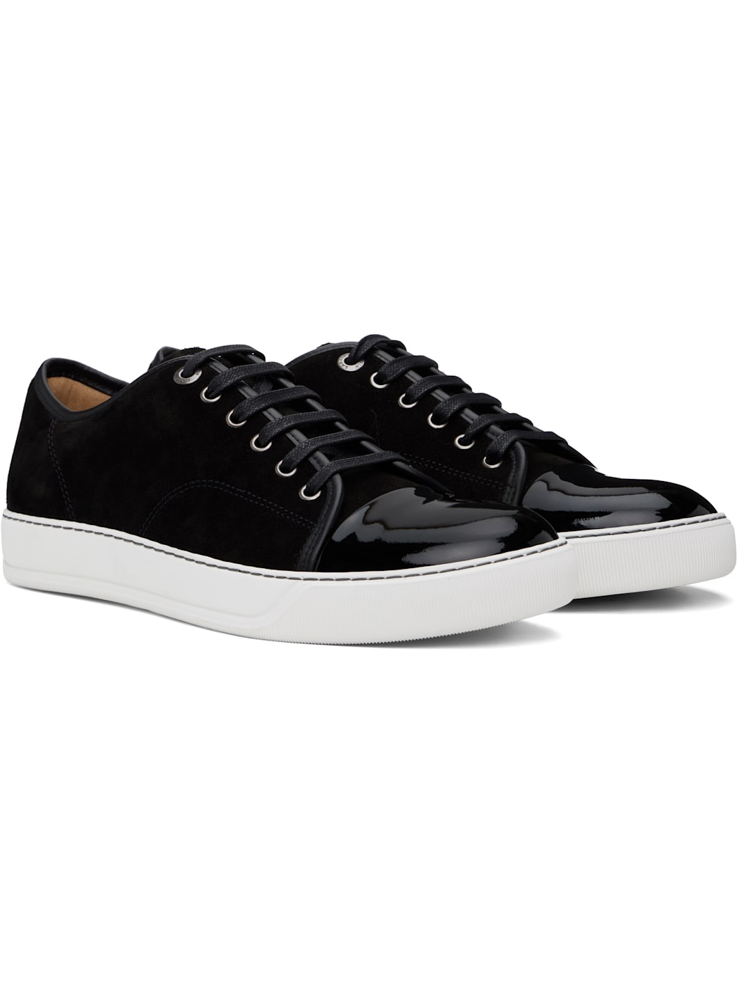 Black DBB1 Suede & Patent Leather Sneakers - 4
