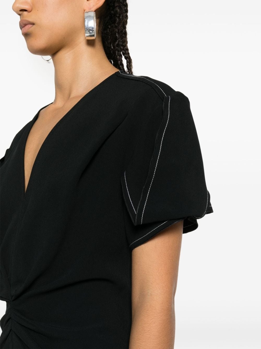 gathered-detail dress - 5