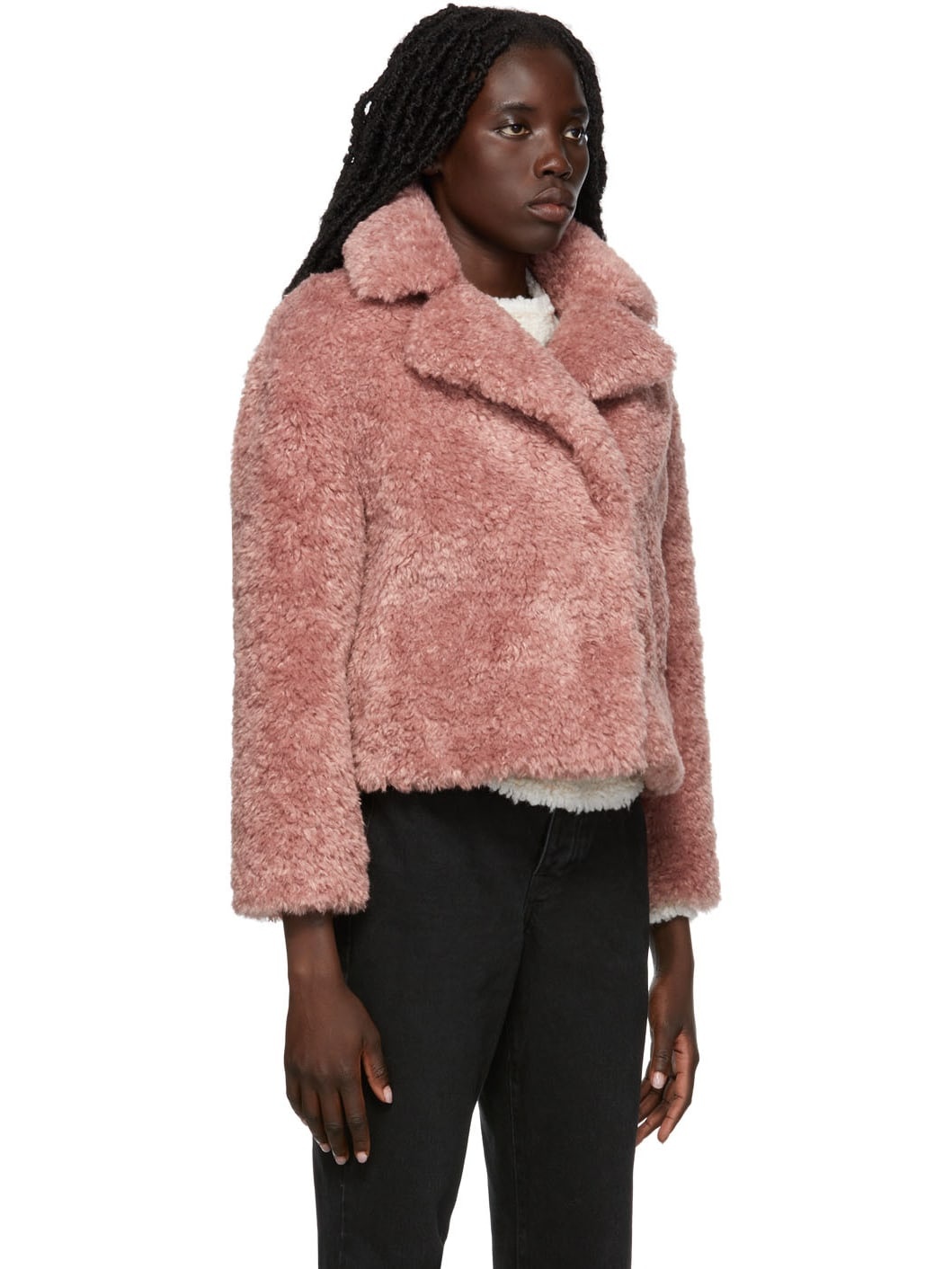 Pink Faux Shearling Jacket - 2