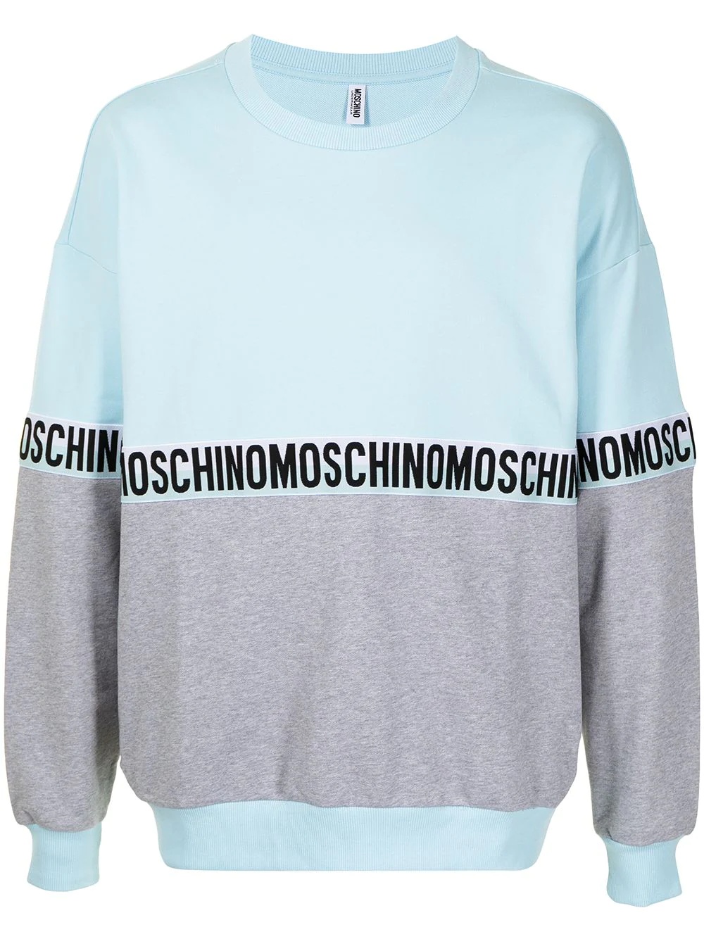 colour-block logo-band sweatshirt - 1