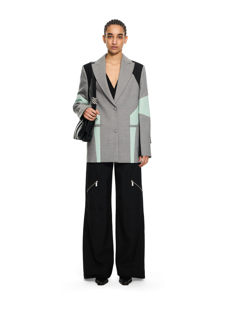 Off-White Stretch Color Block Blazer outlook