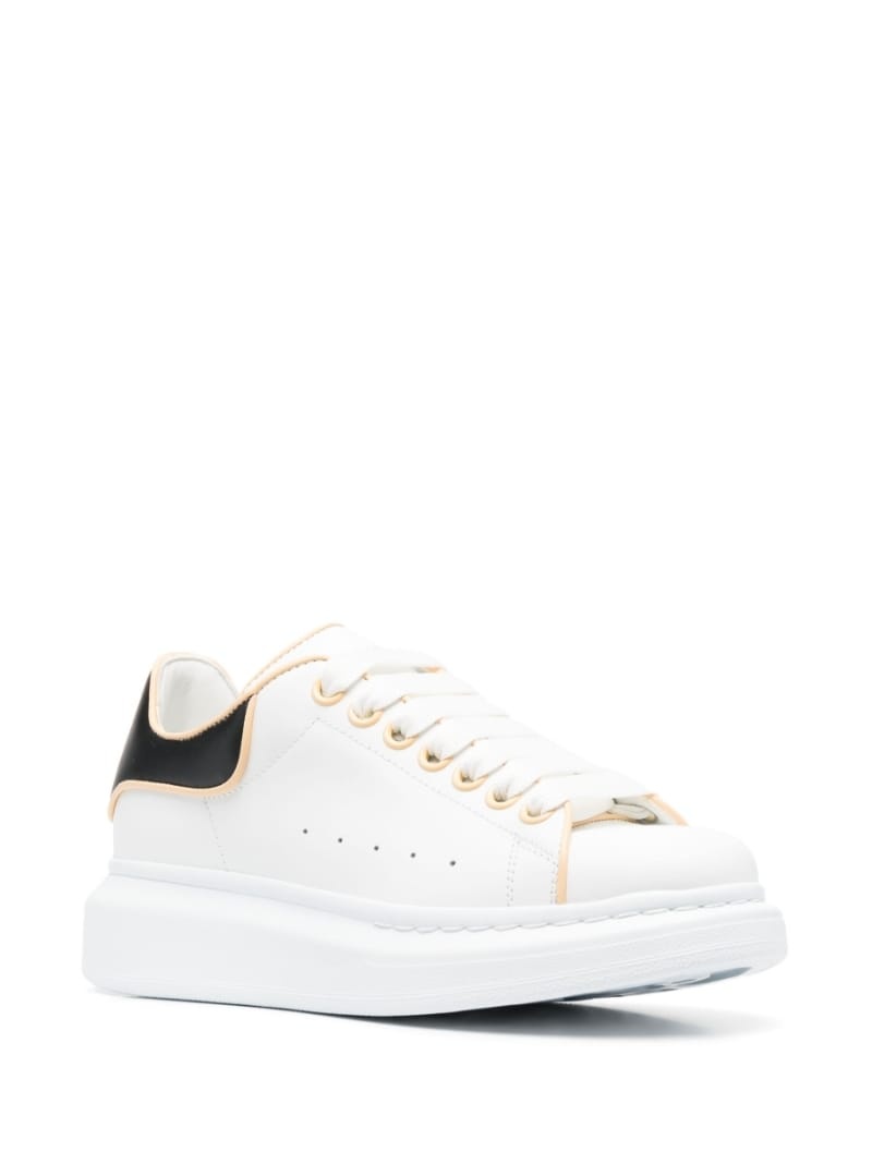 low-top leather sneakers - 2